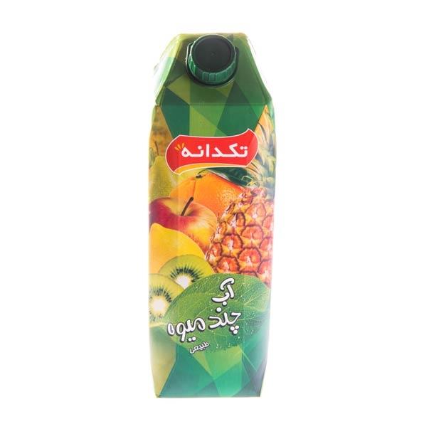 آب چند میوه طبیعی تکدانه 1 لیتری